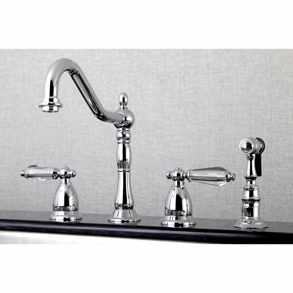 KS1791WLLBS Widespread Kitchen Faucet, Polished Chrome